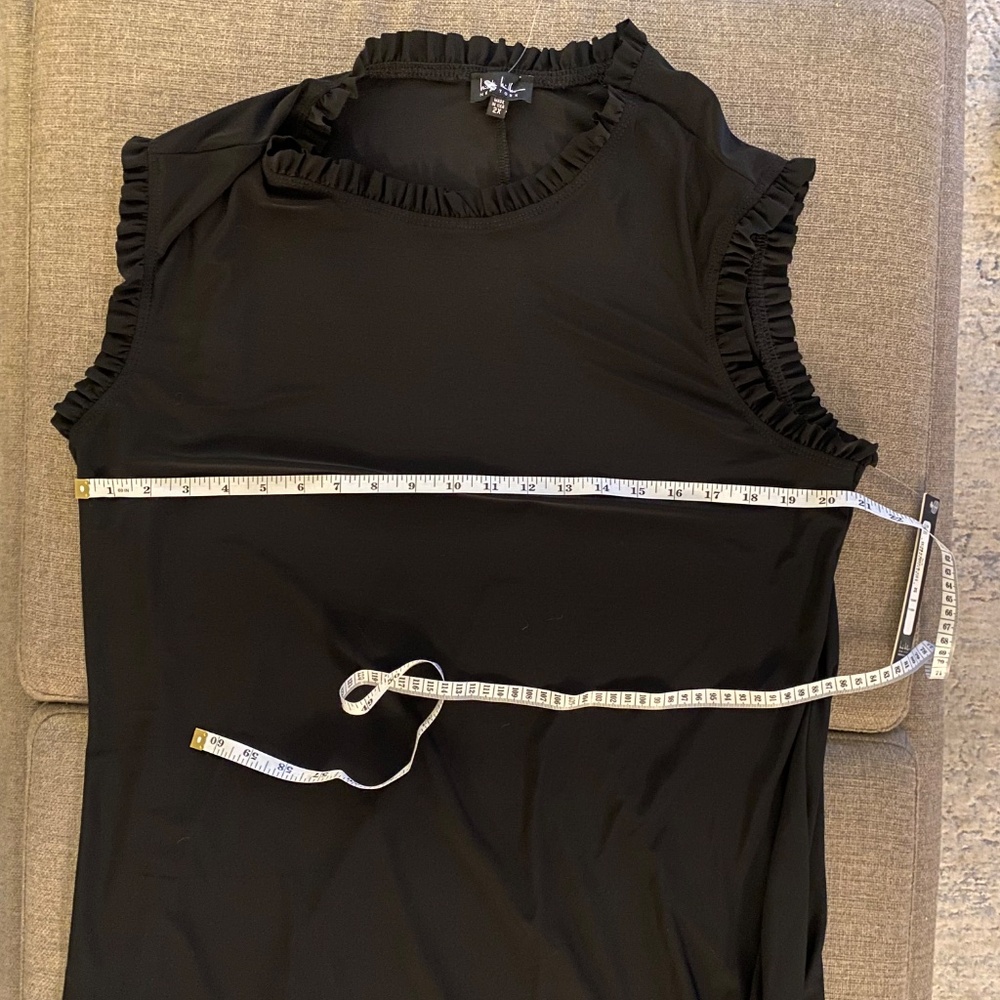Nicole Miller New York black dress 2x New With Tag - Picture 2 of 6